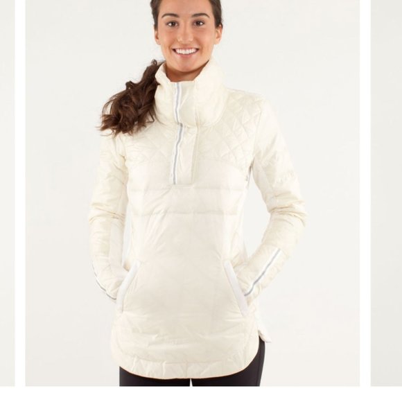 lululemon athletica Jackets & Blazers - Lululemon White What the Fluff Down Jacket puffer athletic running